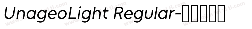 UnageoLight Regular字体转换